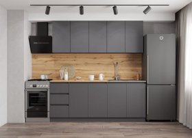 Кухня Мори графит 2.0м в Нижнем Тагиле - nizhnij-tagil.germes-mebel.ru | фото