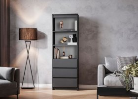 Стеллаж Мори МСТ600.3, графит в Нижнем Тагиле - nizhnij-tagil.germes-mebel.ru | фото