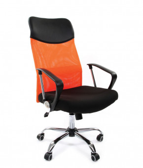 Кресло для руководителя CHAIRMAN 610 N (15-21 черный/сетка оранжевый) в Нижнем Тагиле - nizhnij-tagil.germes-mebel.ru | фото