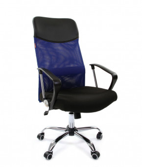 Кресло для руководителя CHAIRMAN 610 N (15-21 черный/сетка синий) в Нижнем Тагиле - nizhnij-tagil.germes-mebel.ru | фото