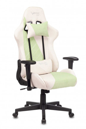 Кресло игровое Бюрократ VIKING X VIKING X GREEN Fabric белый/зеленый в Нижнем Тагиле - nizhnij-tagil.germes-mebel.ru | фото