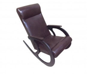 Кресло-качалка (эко-кожа темно-коричневая/венге) в Нижнем Тагиле - nizhnij-tagil.germes-mebel.ru | фото