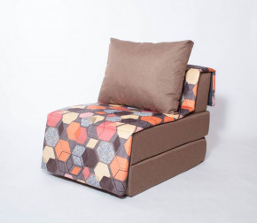 Кресло-кровать бескаркасное Харви (коричневый-геометрия браун) в Нижнем Тагиле - nizhnij-tagil.germes-mebel.ru | фото