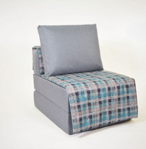 Кресло-кровать бескаркасное Харви (серый-квадро азур) в Нижнем Тагиле - nizhnij-tagil.germes-mebel.ru | фото