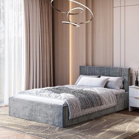Кровать 120*200 см Ника КР-08 грифельный в Нижнем Тагиле - nizhnij-tagil.germes-mebel.ru | фото