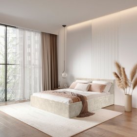 Кровать 140*200 см Ника КР-13 миндаль в Нижнем Тагиле - nizhnij-tagil.germes-mebel.ru | фото