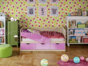 Кровать Бабочки (Сиреневый металлик) 1600 в Нижнем Тагиле - nizhnij-tagil.germes-mebel.ru | фото