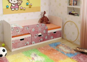 Кровать детская Минима Лего 1.6 (лиловый сад/дуб атланта) в Нижнем Тагиле - nizhnij-tagil.germes-mebel.ru | фото