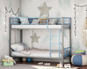 Кровать двухъярусная "Севилья-2.01 комбо" Серый/Голубой в Нижнем Тагиле - nizhnij-tagil.germes-mebel.ru | фото