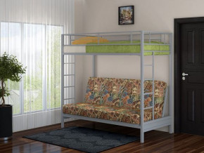Кровать двухъярусная с диваном Мадлен (Гобелен Марки) Серый в Нижнем Тагиле - nizhnij-tagil.germes-mebel.ru | фото