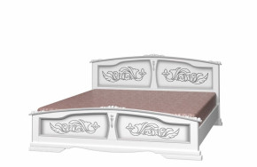ЕЛЕНА Кровать из массива 1600 (Белый жемчуг) в Нижнем Тагиле - nizhnij-tagil.germes-mebel.ru | фото