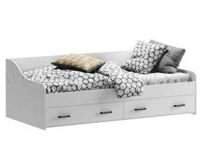ВЕГА NEW Кровать 900 с настилом ЛДСП (Белый глянец/белый) в Нижнем Тагиле - nizhnij-tagil.germes-mebel.ru | фото