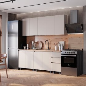 Кухня Честер 2,0 м кашемир в Нижнем Тагиле - nizhnij-tagil.germes-mebel.ru | фото