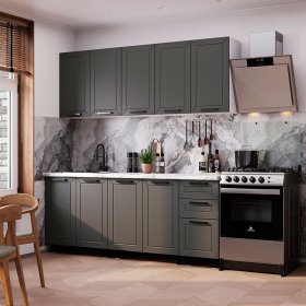 Кухня 2,0 м Селина графит нубук в Нижнем Тагиле - nizhnij-tagil.germes-mebel.ru | фото