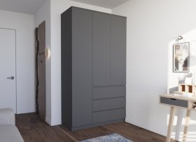 Шкаф Мори МШ1200.1, графит в Нижнем Тагиле - nizhnij-tagil.germes-mebel.ru | фото