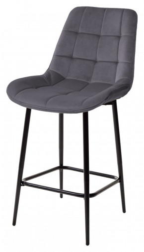 Полубарный стул ХОФМАН, цвет H-14 Серый, велюр / черный каркас H=63cm М-City в Нижнем Тагиле - nizhnij-tagil.germes-mebel.ru | фото