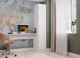 Шкаф пенал Мори МШ 400, белый в Нижнем Тагиле - nizhnij-tagil.germes-mebel.ru | фото