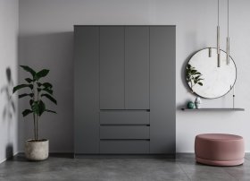 Шкаф Мори МШ1600.1, графит в Нижнем Тагиле - nizhnij-tagil.germes-mebel.ru | фото