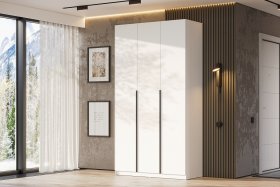 Шкаф шк-5 Белый текстурный 1200 в Нижнем Тагиле - nizhnij-tagil.germes-mebel.ru | фото