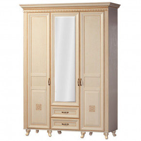 Шкаф для одежды 3-х дверный №470 Марлен Кремовый белый в Нижнем Тагиле - nizhnij-tagil.germes-mebel.ru | фото