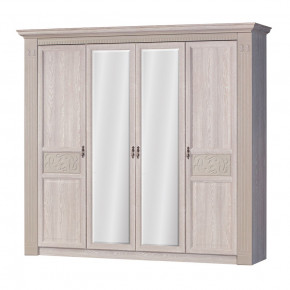Шкаф для одежды 4-дверный №203 "Лючия" Дуб оксфорд серый в Нижнем Тагиле - nizhnij-tagil.germes-mebel.ru | фото