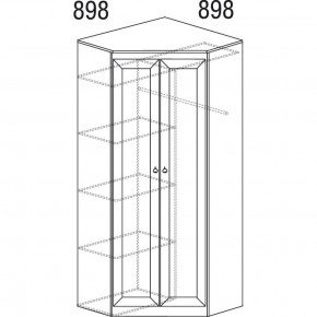 Шкаф угловой №606 "Инна" (угол 898*898) в Нижнем Тагиле - nizhnij-tagil.germes-mebel.ru | фото