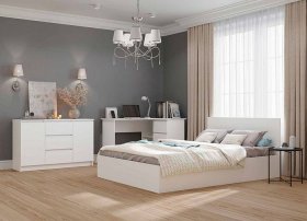 Спальня Мори комплектация 1, белый в Нижнем Тагиле - nizhnij-tagil.germes-mebel.ru | фото