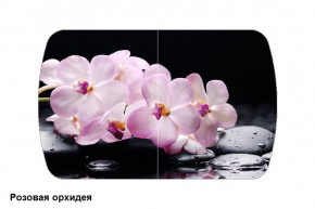 Стол Бостон 900*600 (опоры Брифинг) Стекло/фотопечать Розовая Орхидея в Нижнем Тагиле - nizhnij-tagil.germes-mebel.ru | фото
