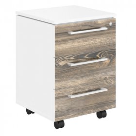 Тумбочка Morris MMC-3D.A, белый/дуб базель в Нижнем Тагиле - nizhnij-tagil.germes-mebel.ru | фото