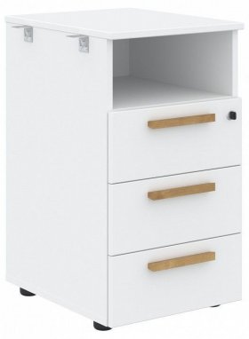 Тумбочка Forta FLC-3D.1, белый в Нижнем Тагиле - nizhnij-tagil.germes-mebel.ru | фото