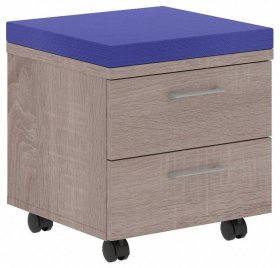 Тумбочка Xten XMC-2D.1A, дуб сонома/синий в Нижнем Тагиле - nizhnij-tagil.germes-mebel.ru | фото