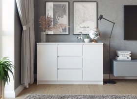 Комод МОРИ МК1200.3, белый в Нижнем Тагиле - nizhnij-tagil.germes-mebel.ru | фото